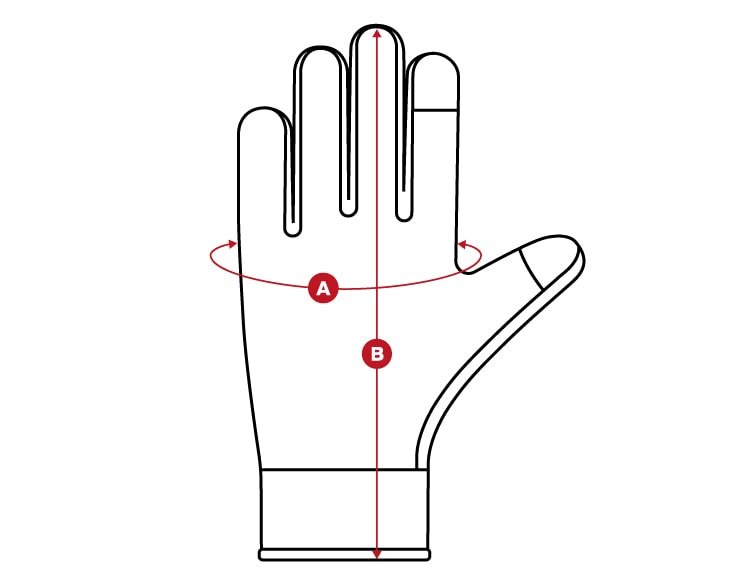 Gravel cycling gloves size chart