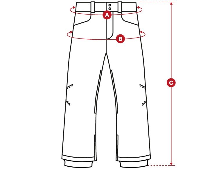 Snow Ultimate Women Pants size chart