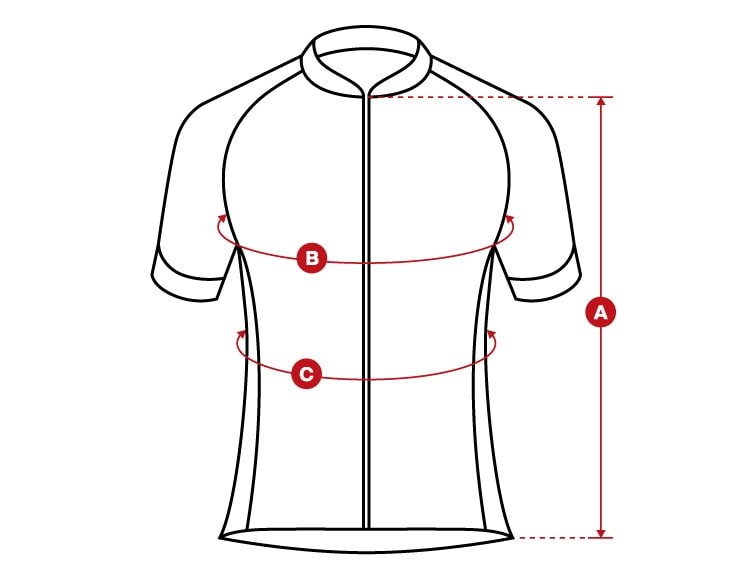 Maillots size chart