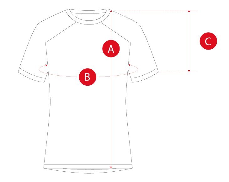 Hiking tshirts woman size chart